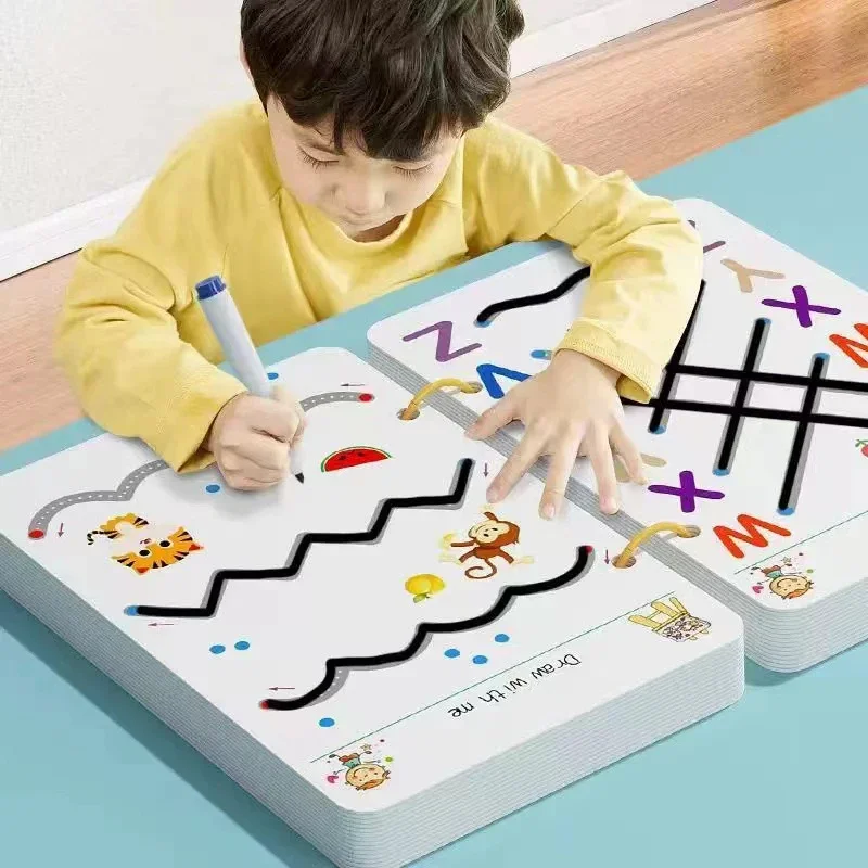 

Mathematical Training Early Education Book Pen Control Kids Painting Brain Development for Kids