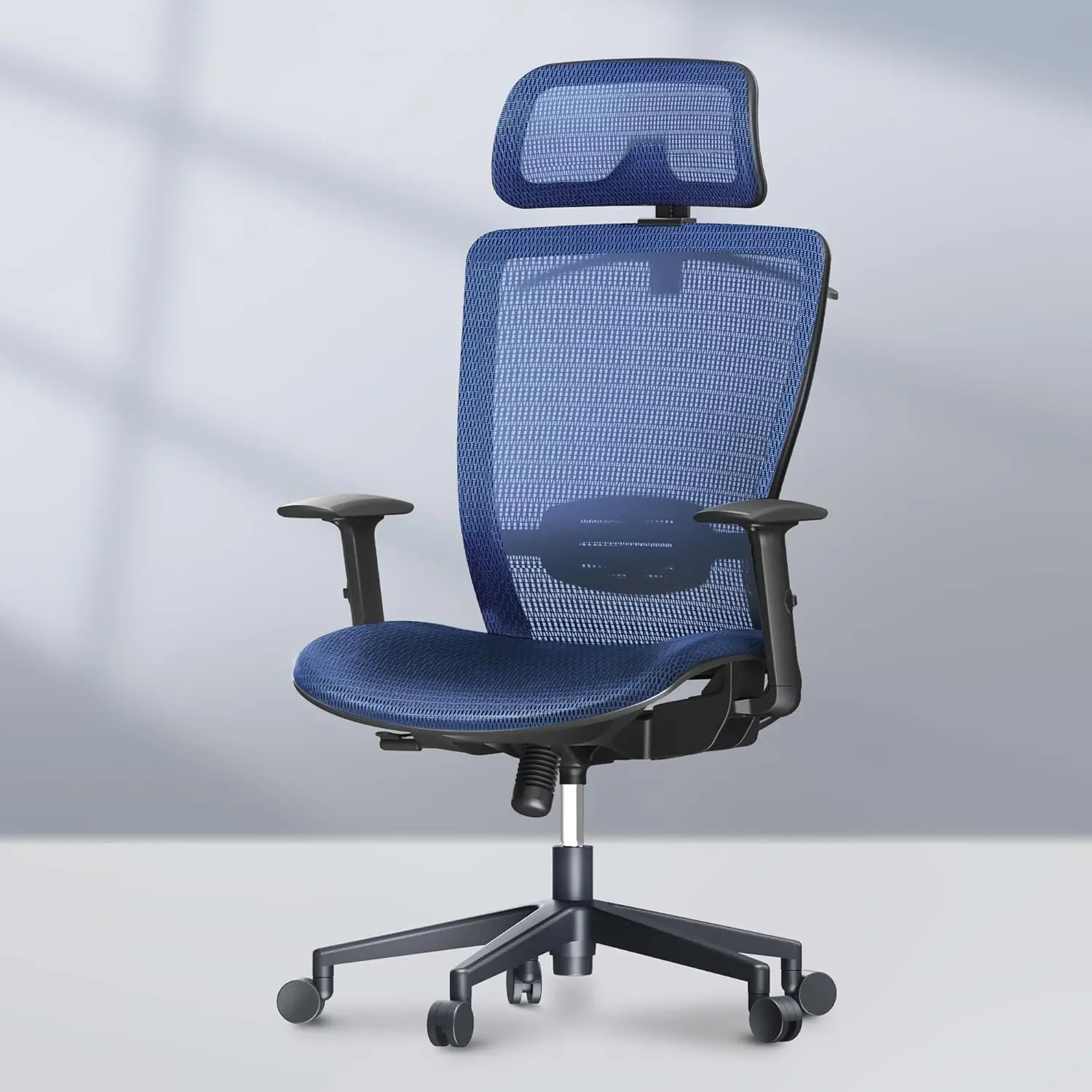 Big And Tall Office Chair,Home Office Desk Chair, Comfy Chair Mesh Ergonomic Chair With Sturdy Base Ergonomic Back Design Blue