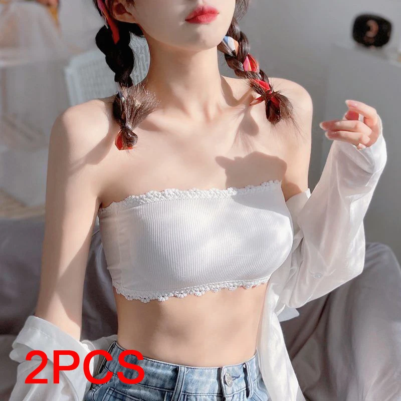 Mode Frauen Unterwäsche Enge Tops für Sommer frauen Rohr Top Bandeau Bh Frau Top Ohne Träger Wäsche Sexy Hot Spitze Tassen
