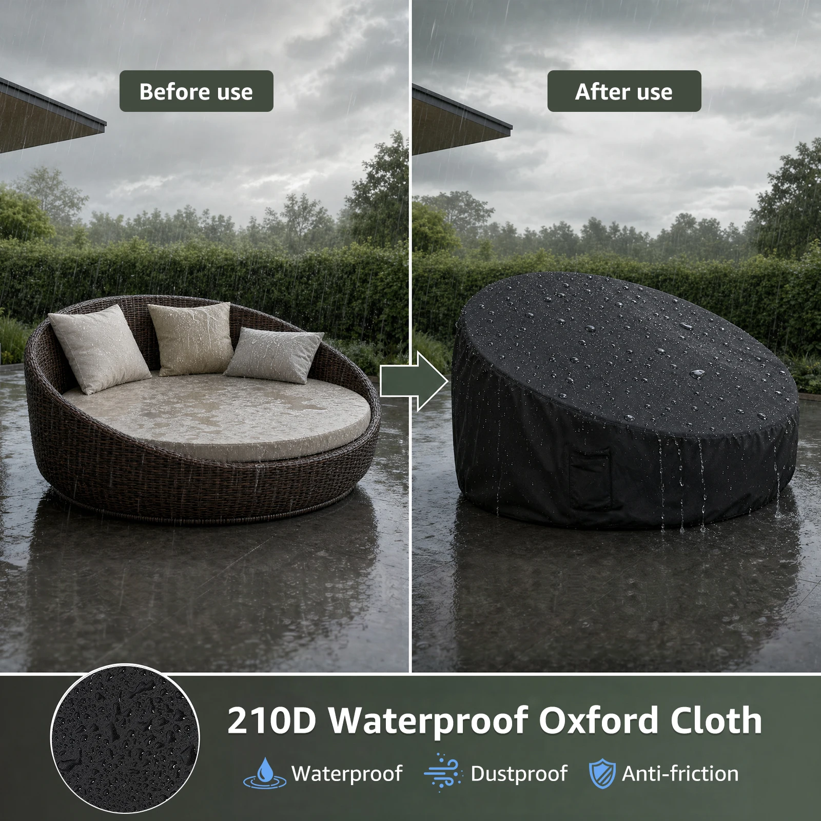 Housse de lit de jardin ronde  - Outdoor Daybed Furniture avis et prix