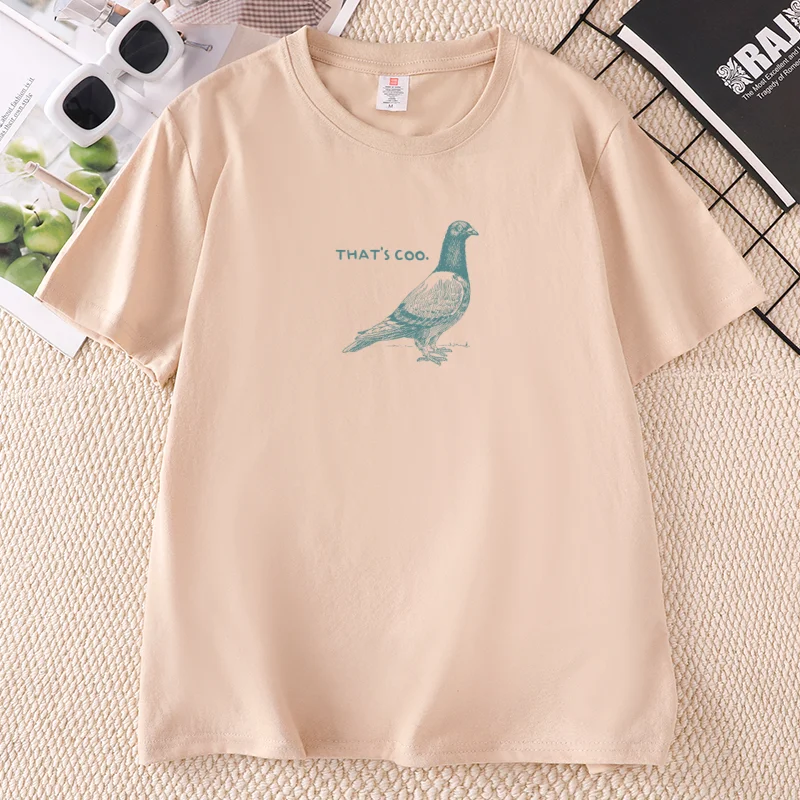 Funny Pigeon Tshirt Graphic Tee Bird Lover T-Shirts Men Women Casual Round Neck Printed Cotton Short Sleeve T Shirts Streetwear