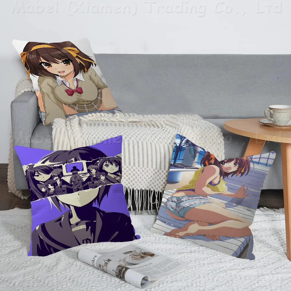 

Haruhi Suzumiya Series Pillow Cover Sofa Cushion Cover Home Room Decoration Children Gift