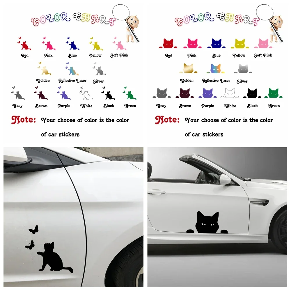 Car Sticker Hot Sale Funny Pet Cat Vinyl Decals for Car Bumper Rear Window Body Decoration Decal,21cm