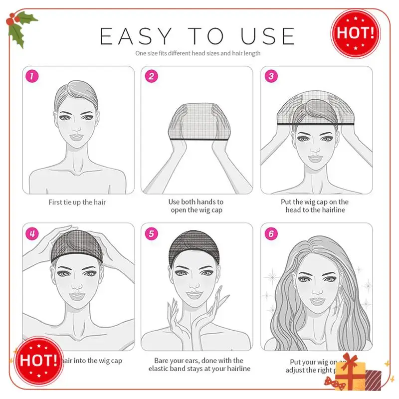 ABLE-HD peruca boné meia transparente peruca boné de náilon fino multifuncional conveniente cabeça cobre fácil de usar, bege 20 peças