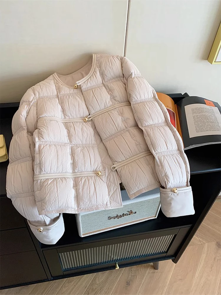 

Легкая хлопковая куртка в стиле ретро для мужчин и женщин, круглая горловина, без стегания, для осени и зимы