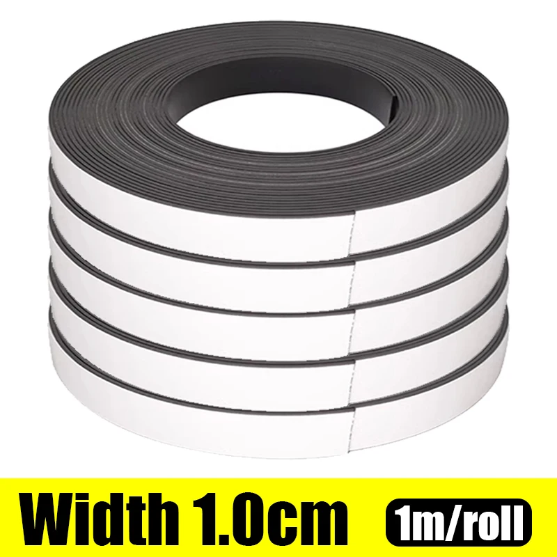 Magnetic Tape Self Adhesive Cuttable Rubber Magnetic Strip for Fridge Wall DIY Photo Poster Fixing Tape Home Office Storage Tool