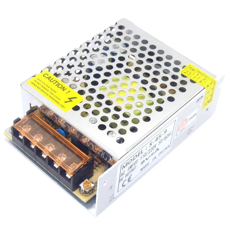 9V 2A 18W 3A 27W 5A 45W Switching Power Supply Universal Regulated Voltage Transformer 110V 220V AC to DC SMPS for CNC