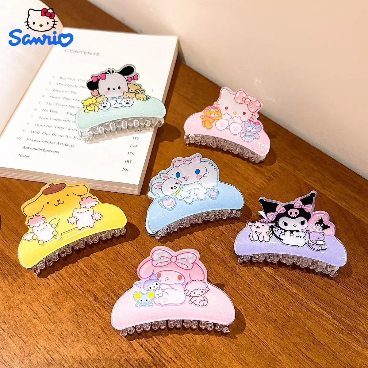 

Sanrio Hellokitty Hairpin Clip Kuromi My Melody Cinnamoroll Kawaii Hairpin Clip Acrylic Doll Girl Kawaii Headwear Girl Gifts