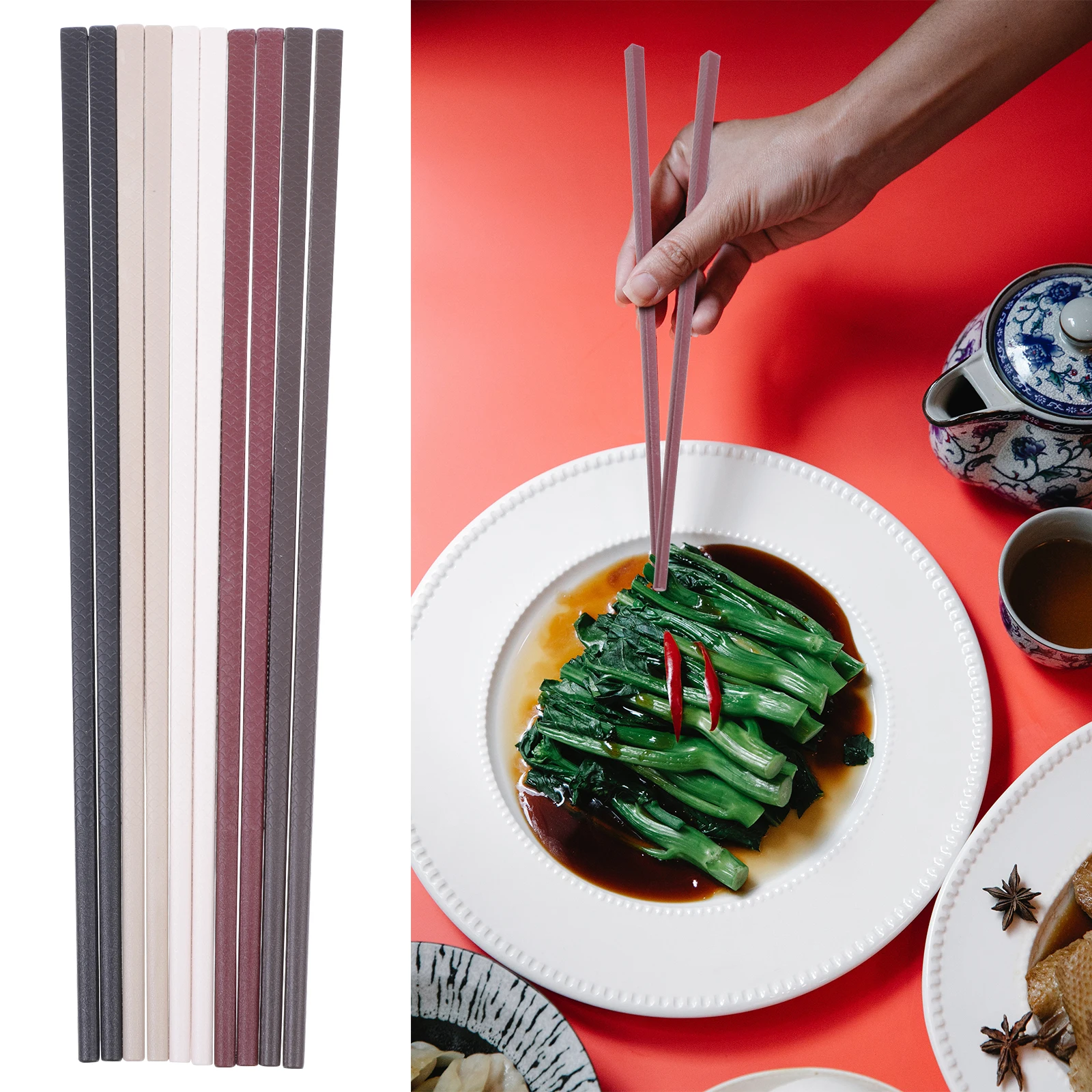 

Reusable Alloy PET Glass Fiber Non slip Kitchen Hotel Family Home Non Slip Chopsticks Travel Camping Festival