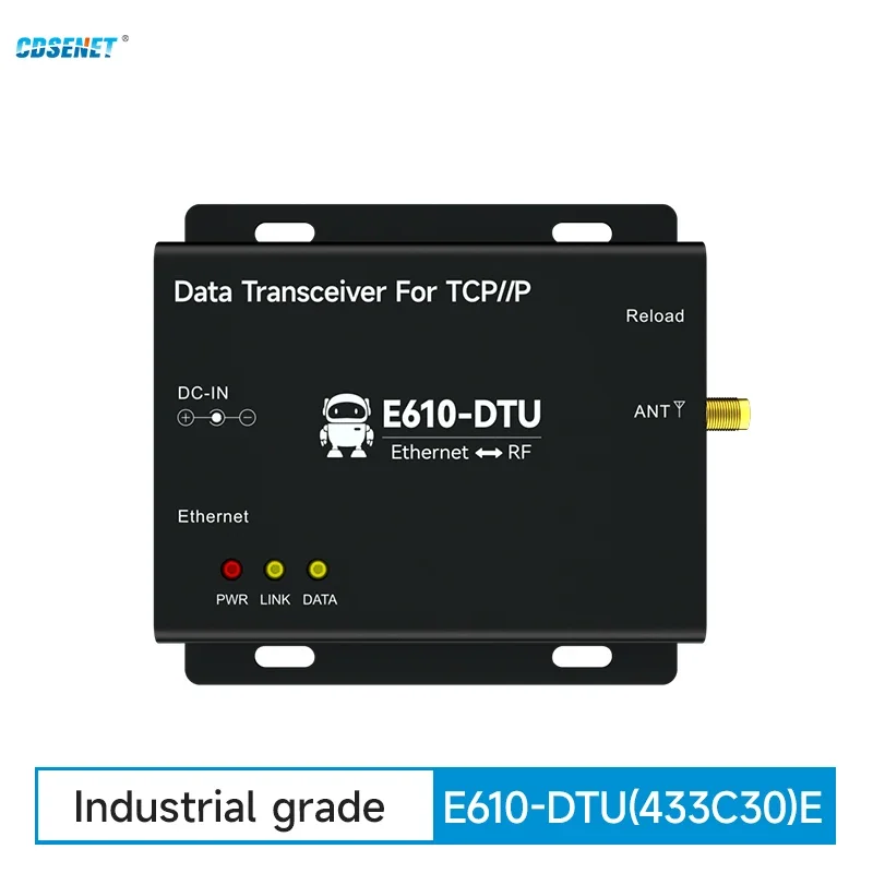 433MHz Wireless Digital Radio CDSENET E610-DTU(433C30)E High Speed Continuous Transmission 30dbm Long Distance 10km UDP MQTT TCP