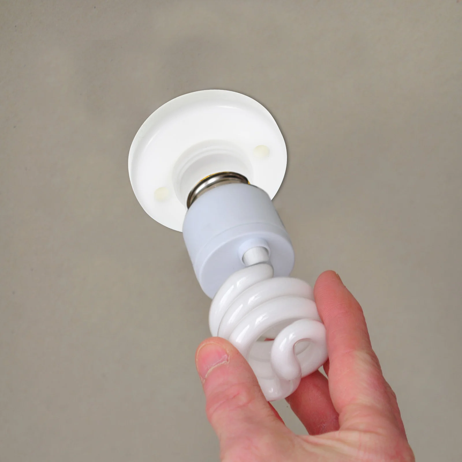 

10pcs E27 Holder Copper Column Light Socket Adapter Lamp Holder White Base LED Bulb Ceiling Lamp Socket Commercial Use
