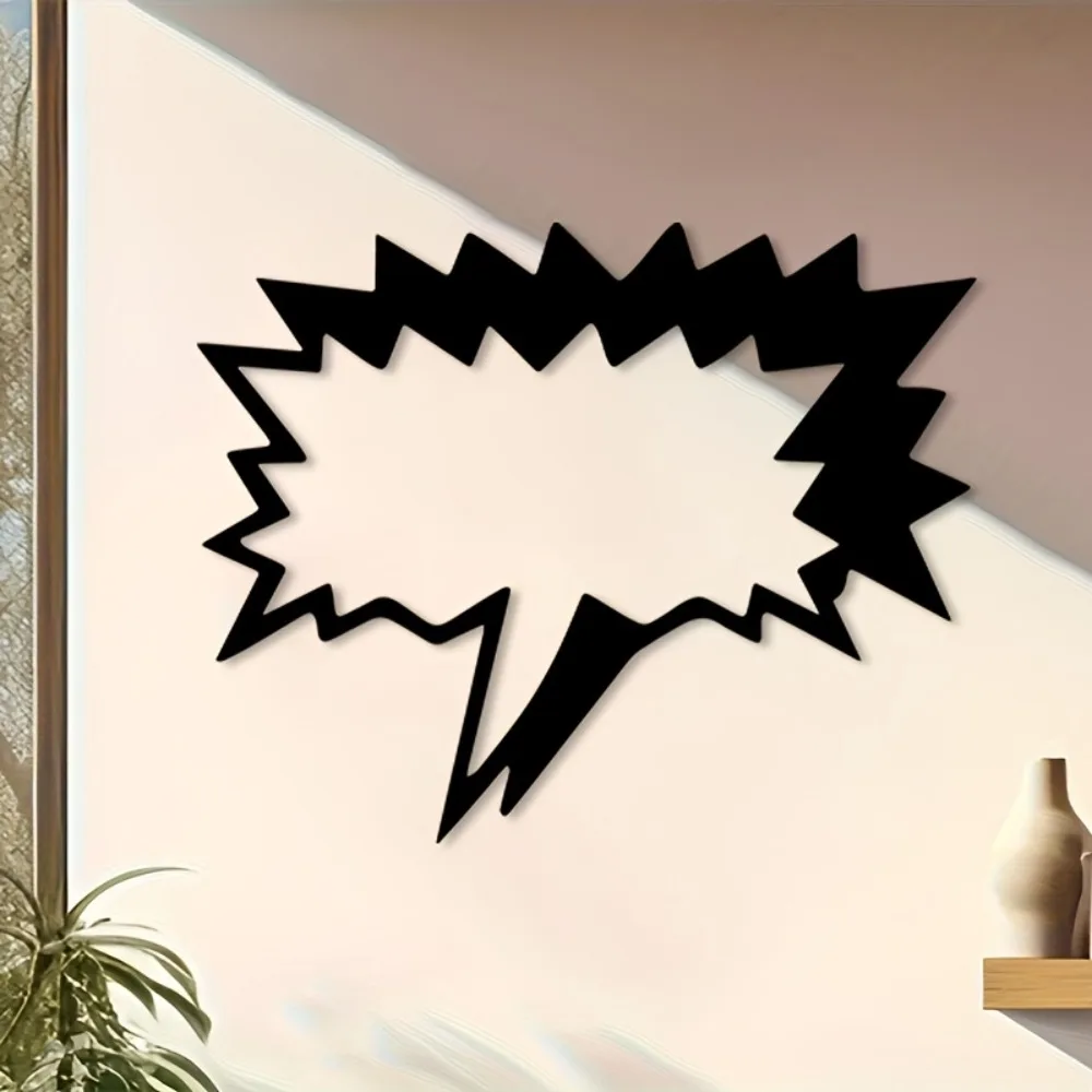 Brand Retro Comic Bubble Iron Wall Art Vintage Metal Decor For Home Bar Bedroom Living Room Gift