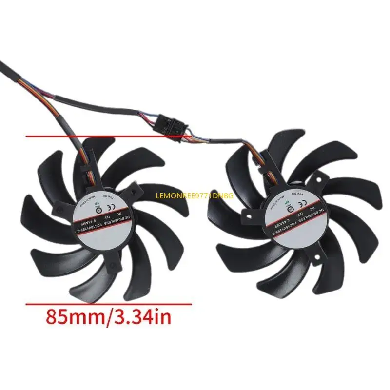 

D7YC 85mm 12V Graphics Card Cooling Fan GPU Coolers Replacement Fan for RX 5600XT 5700 6600 Graphics Card Management