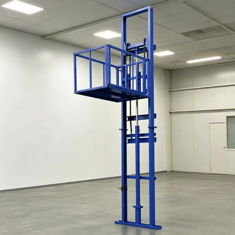 Hydraulic Cargo Lift Household Simple Lifting Platform 7/8m Villa Attic Warehouse Single Double Rail Freight Lifting Equipment
