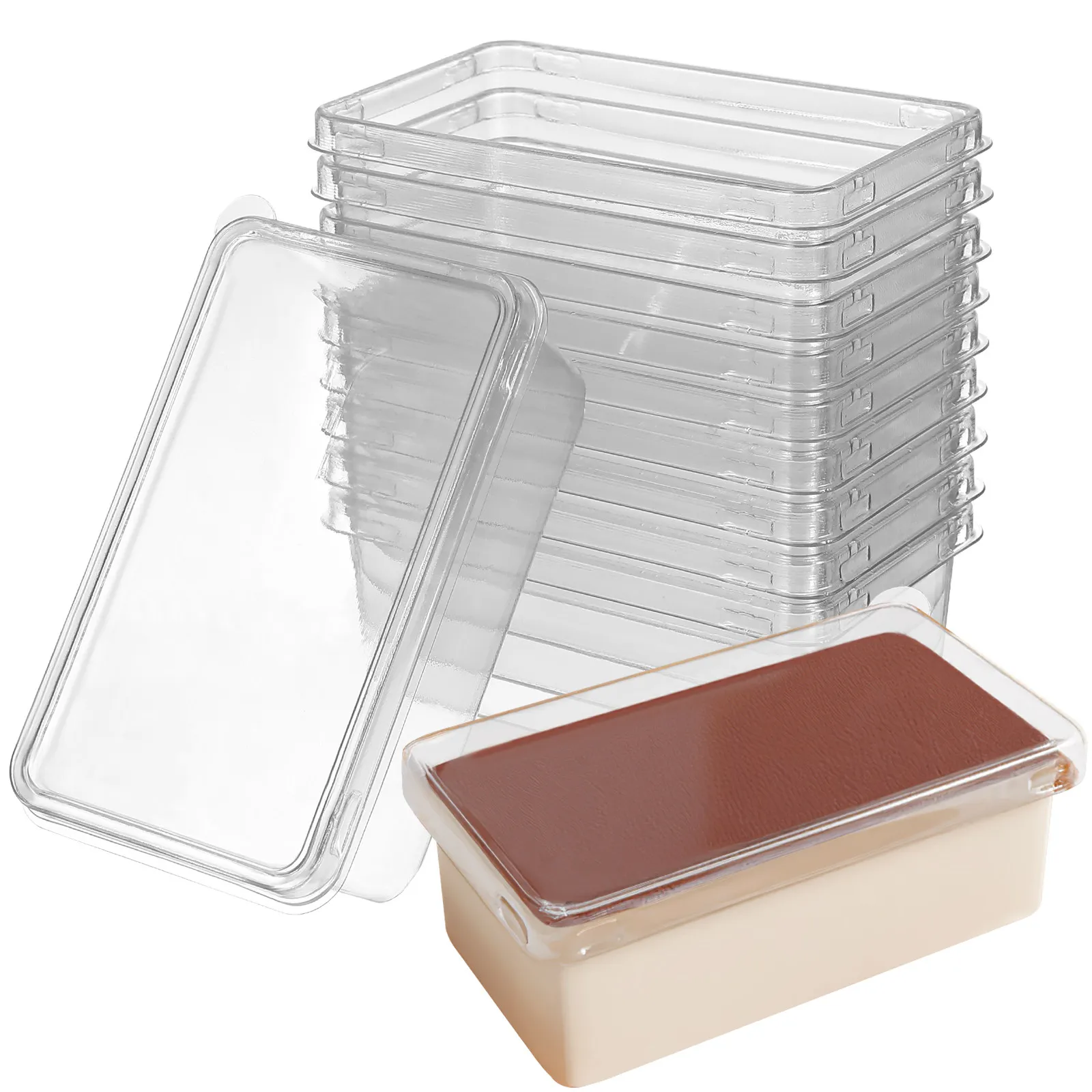 10Pcs Clear Tiramisu Cake Boxes Portable Transparent Cake Holders Mini Dessert Containers Bakery Packaging Transparent Boxes view 6