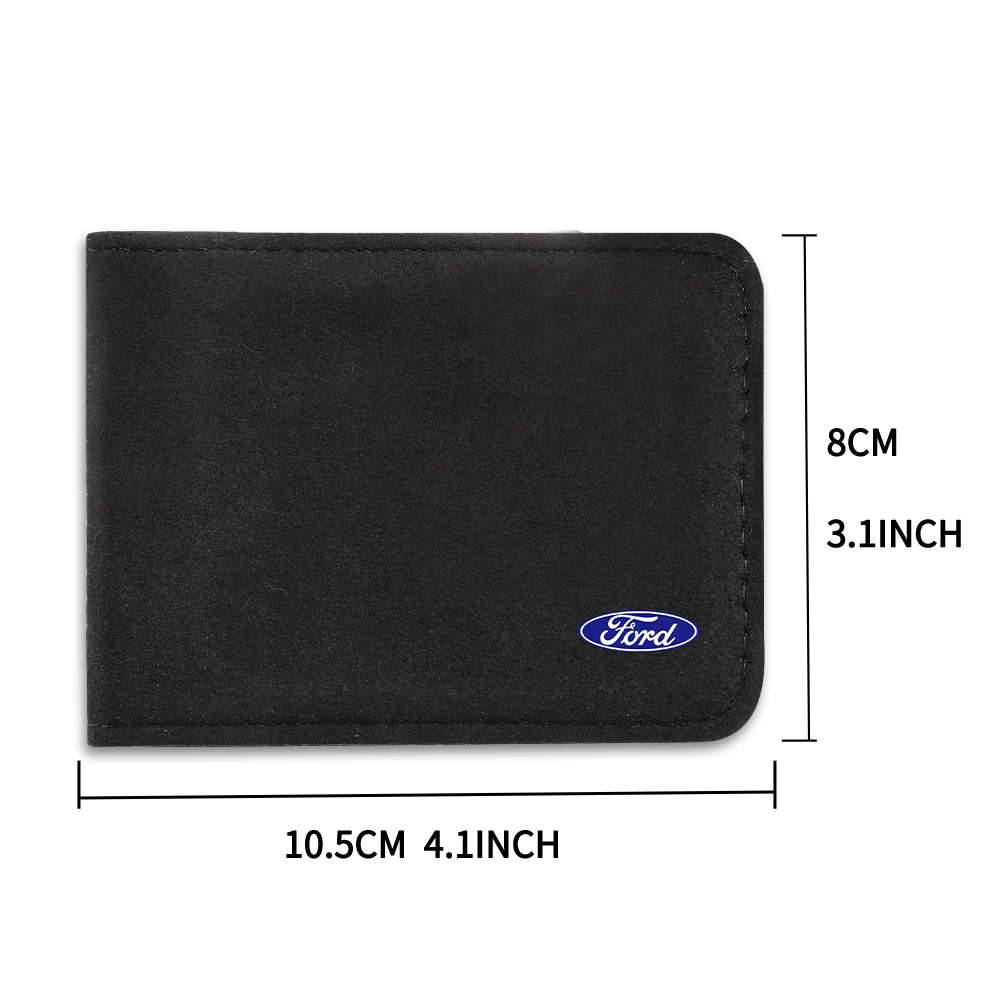 Tumbled Leather Car Driver License Holder Card Bag ID Passport Wallet For Ford Fiesta Focus 2 mk3 Mondeo mk4 Mustang Ranger Kuga