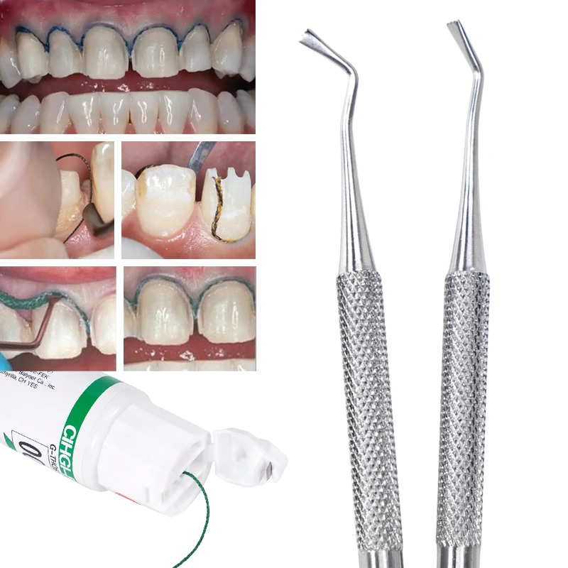 Dental Gingival Cord Picker and Cord Retraction Dental Instrument Atraumatic Cord Placement Gingival Retraction Picker Tool