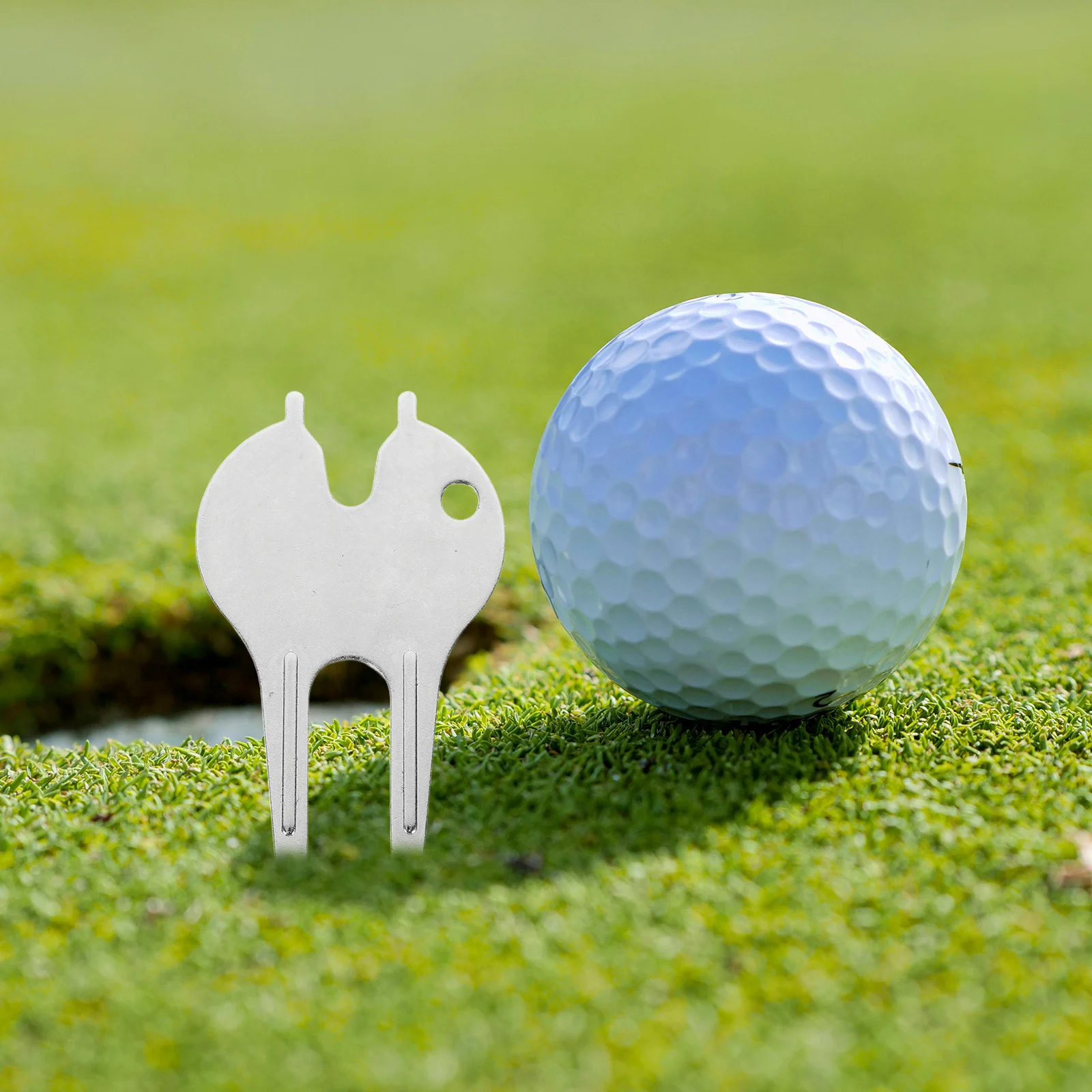 1 زوج سبائك الزنك جولف الأخضر شوكة مقبض مريح Divot أداة المحمولة اكسسوارات العشب إصلاح الملعب علامة تحديد