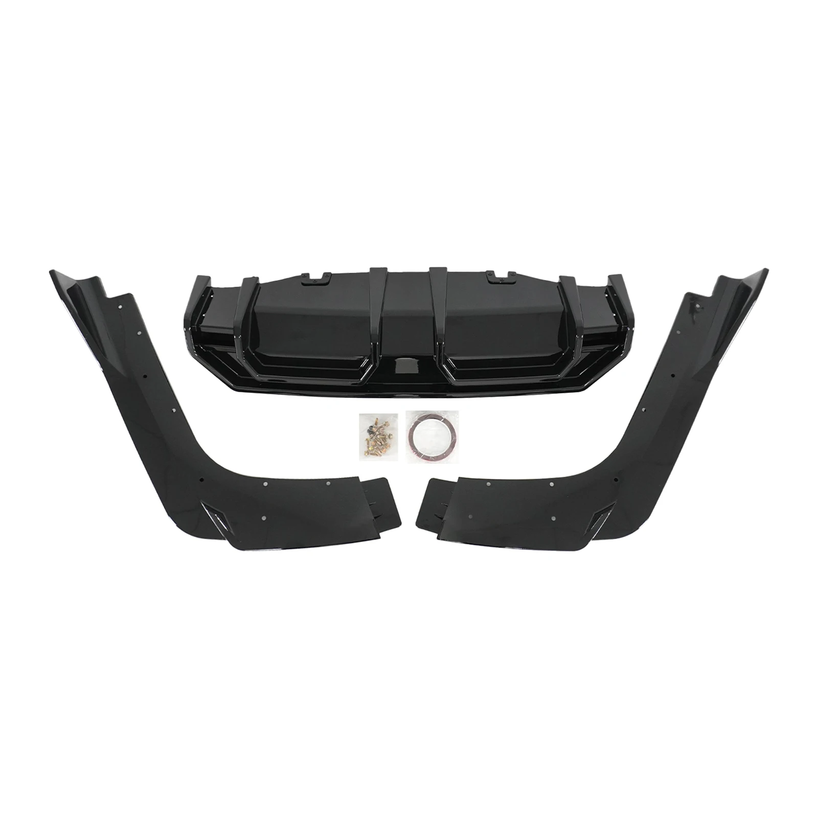 For KIA Stinger 2018-2021 Rear Bumper Diffuser Ad Style Glossy Black Carbon Fiber Painted Car Accessories Body Kit Diffuser view 6