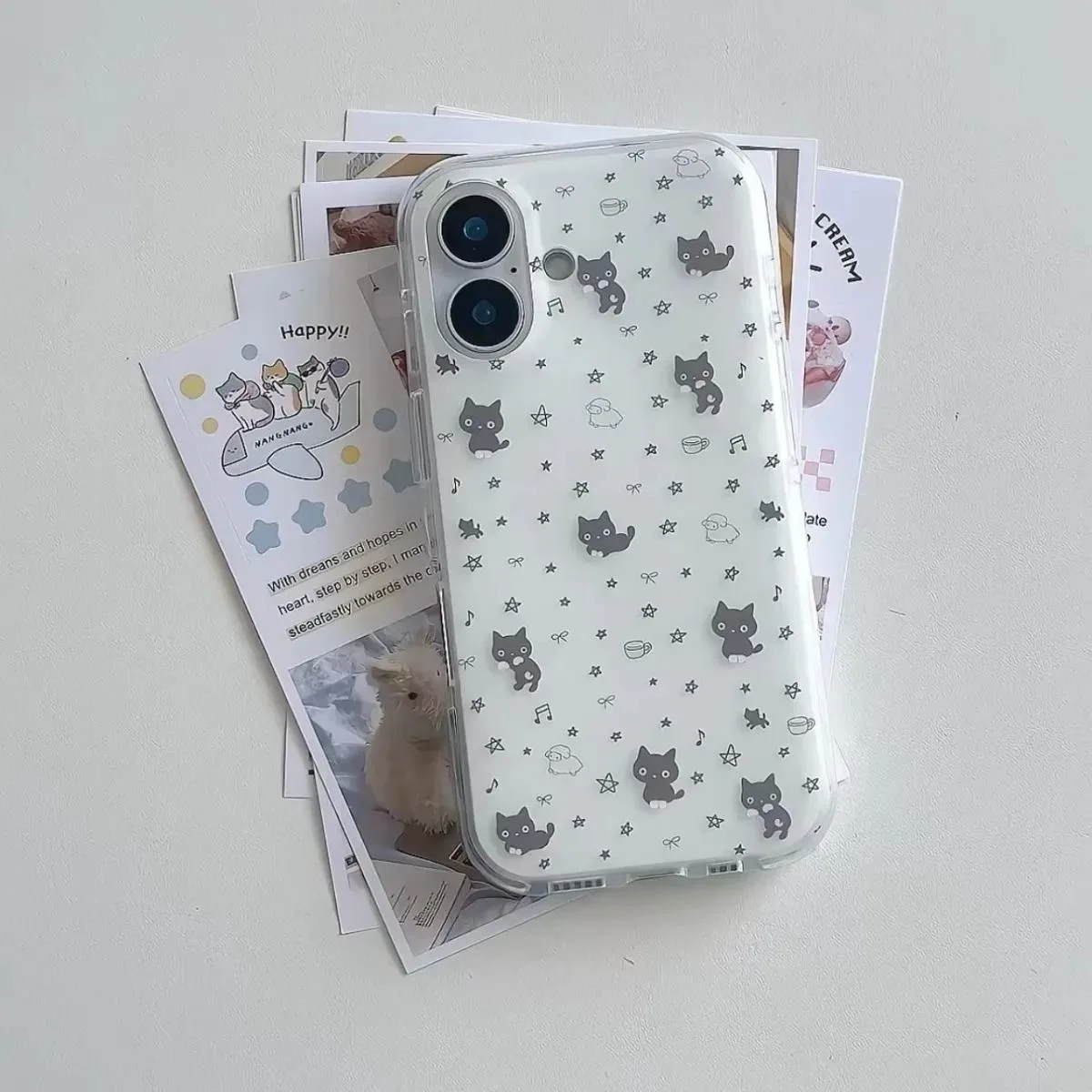 Coreano ins diversão gato bonito y2k caso de telefone para samsung galaxy s25 s24 s23 s22 s21 fe ultra plus 4g 5g pena textura capa traseira