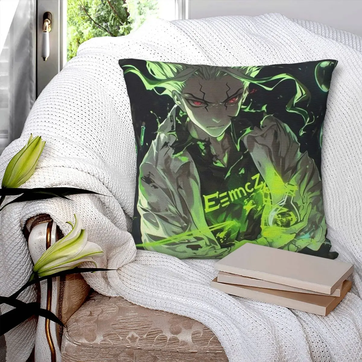 Ishigami Senku Dr Stone Apan أنيمي ساحة المخدة غطاء الوسادة كيس وسادة رمي غطاء وسادة للمنزل أريكة غرفة المعيشة