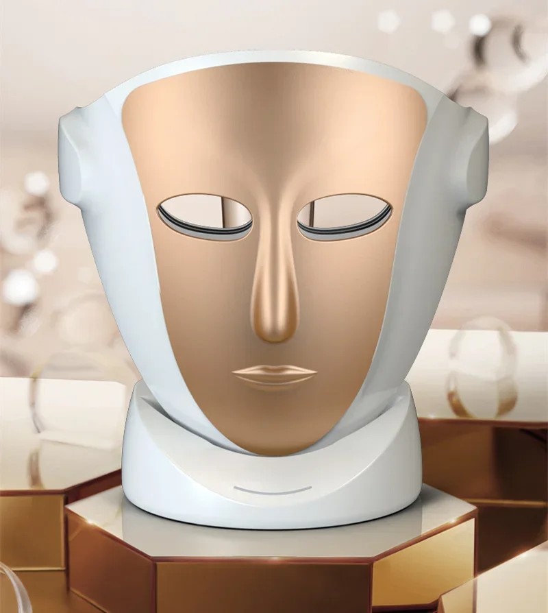 Trattamento dell'acne 3 colori Terapia della luce Maschera facciale Viso Cura dell'acne - Maschera LED per l'invecchiamento Rimozione della cicatrice dell'acne