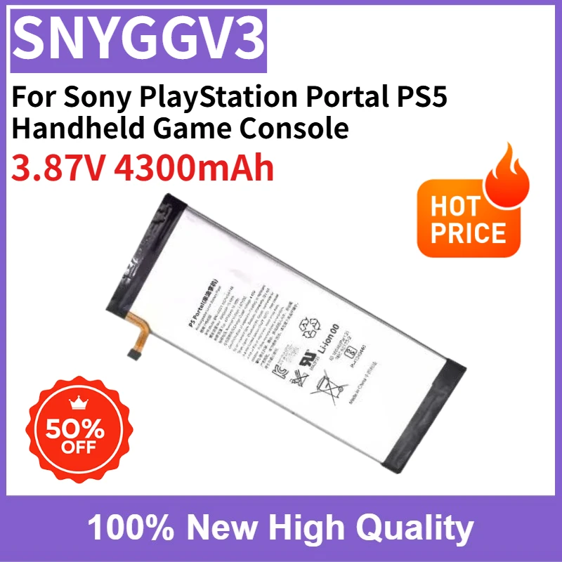 New Battery SNYGGV3 3.87V 4300mAh Replaceable for Sony PlayStation Portal PS5 Handheld Game Console High Quality