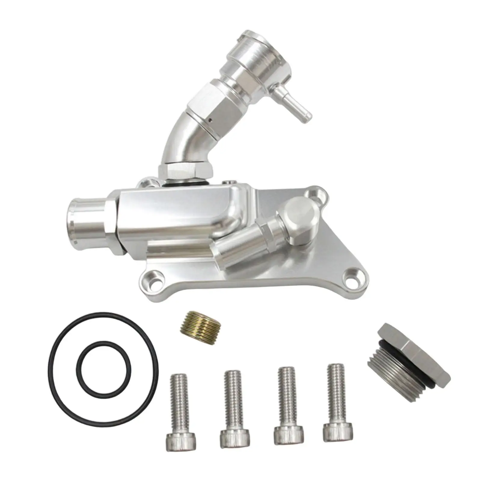 

Upper Coolant Housing Replacement with Straight Elbow Hose Repair Parts Assembly Easy to Install Coolant Case for K20Z3 K24