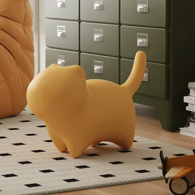 Kitten children's stool kindergarten shoe changing animal home small stool creative cute tabouret coiffeuse weird furniture