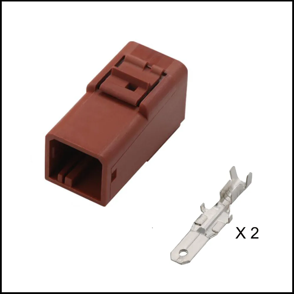 100SET DJ7021-4.8-11/21 car wire connector Harnes cable 2 pin automotive waterproof plug Include terminals seal