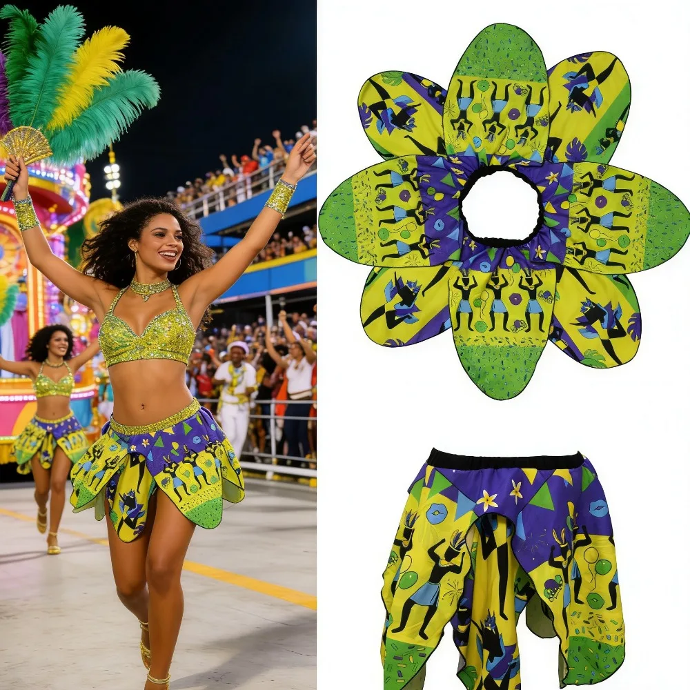 مجموعة تنورة تول احتفالية بشرابة - زي رقص لمهرجان موسيقى الكرنفال #1