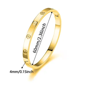 Erkekler ve kadınlar için çapraz desenli paslanmaz çelik bilezik, altın, gümüş, tatil hediyesi, takı, günlük, avrupa ve Amerika Birleşik Devletleri'nde Altın bileziklerin 6 büyük satışı-no. 6