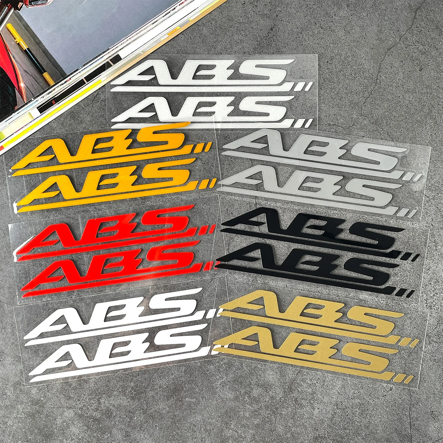 ABS Mudguard Shock Absorber Body Vinyl Sticker Decal for Motorcycle Front/Rear Set, Compatible with R15 Duke 390, CBR500R