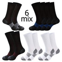38-44 basketball sports socks 6 pairs all season outdoor running women's and men's mid length socks