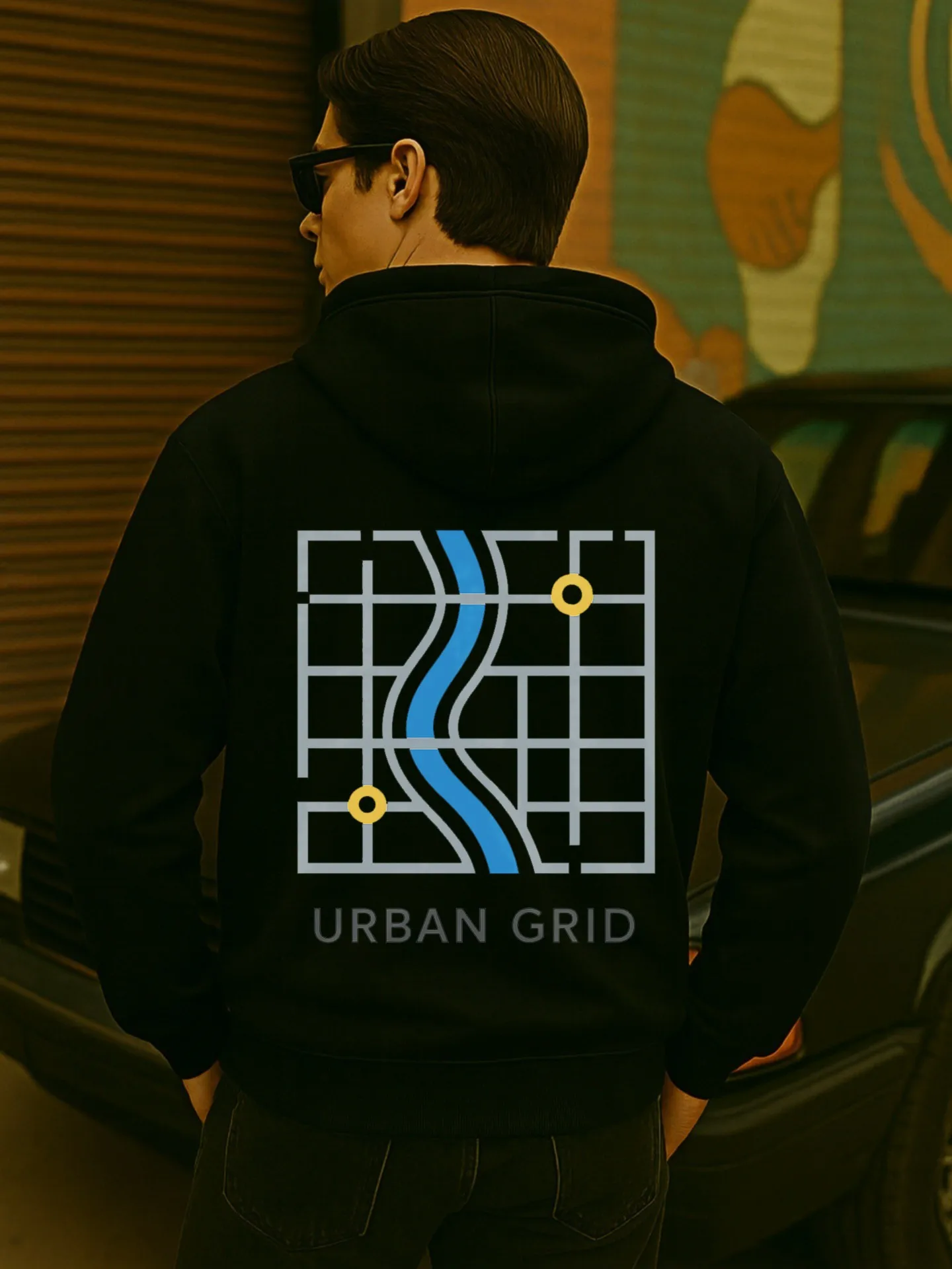 هوديي جرافيك للرجال، طباعة متقاطعة وأحرف، نمط كاجوال، قماش ناعم، للرجال، للارتداء اليومي #2