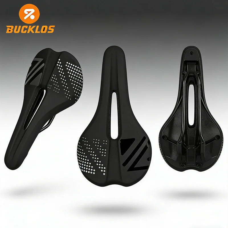 

BUCKLOS Comfortable Bicycle Saddle seat Hollow Breathable bike cushion Shock-Absorbing Soft Racing MTB Road Bike Seat Cushion