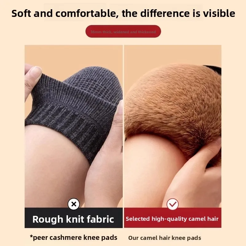 Winter Camel Hair Knee Pads Thickened Warm Men Women Elderly Cold Leg Joint Protection Autumn Winter Thermal Knee Warmer