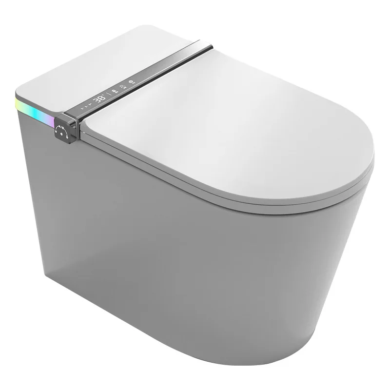 Smart Toilet Bowl with Waterless Auto Flushing and Night Light Electronic Ceramic Sanitary Toilet