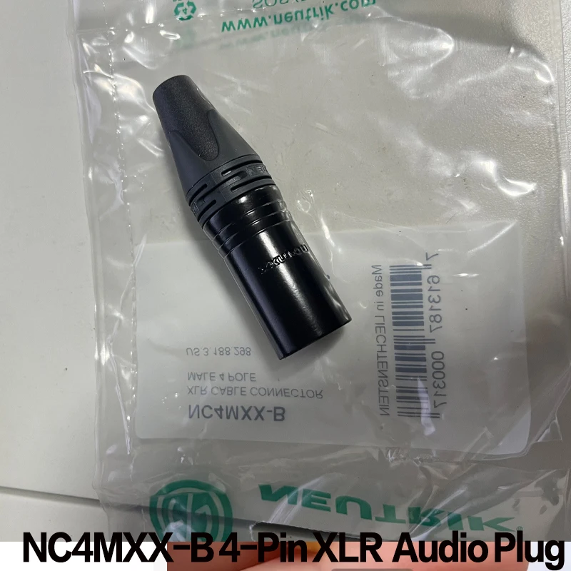 

Neutrik NC4MXX 4 Pin XLR Plug for Microphone Mixer Amplifier Professional Sound System Recording Studio Stage Performance Audio