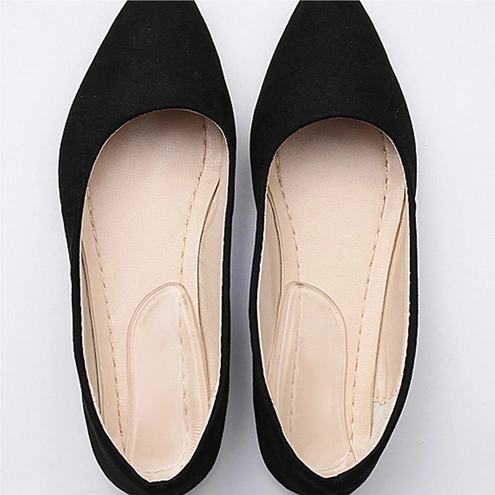 4 pçs palmilhas ortopédicas para pés planos suporte de correção alta-baixa calcanhar alívio da dor sapato inserções almofadas de meio calcanhar feminino masculino