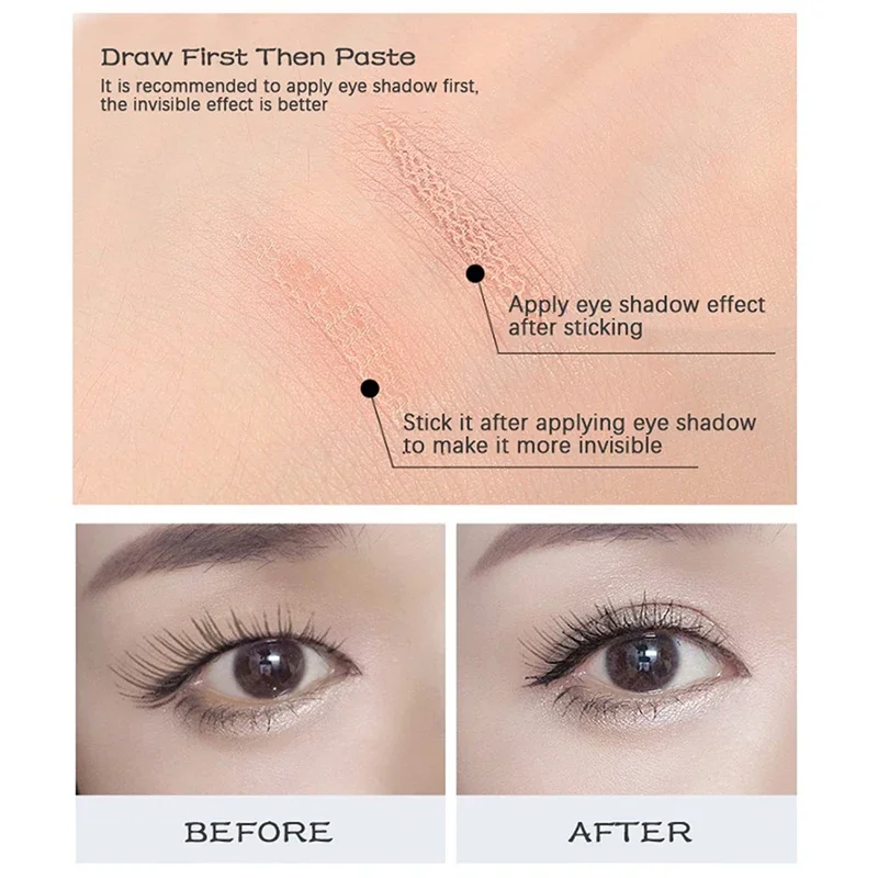 360 stücke Make-Up Klar Grau Beige Augenlid Streifen Große Augen Unsichtbare Doppel Falten Augenlid Schatten Band Aufkleber Schönheit Werkzeug – Detail 6