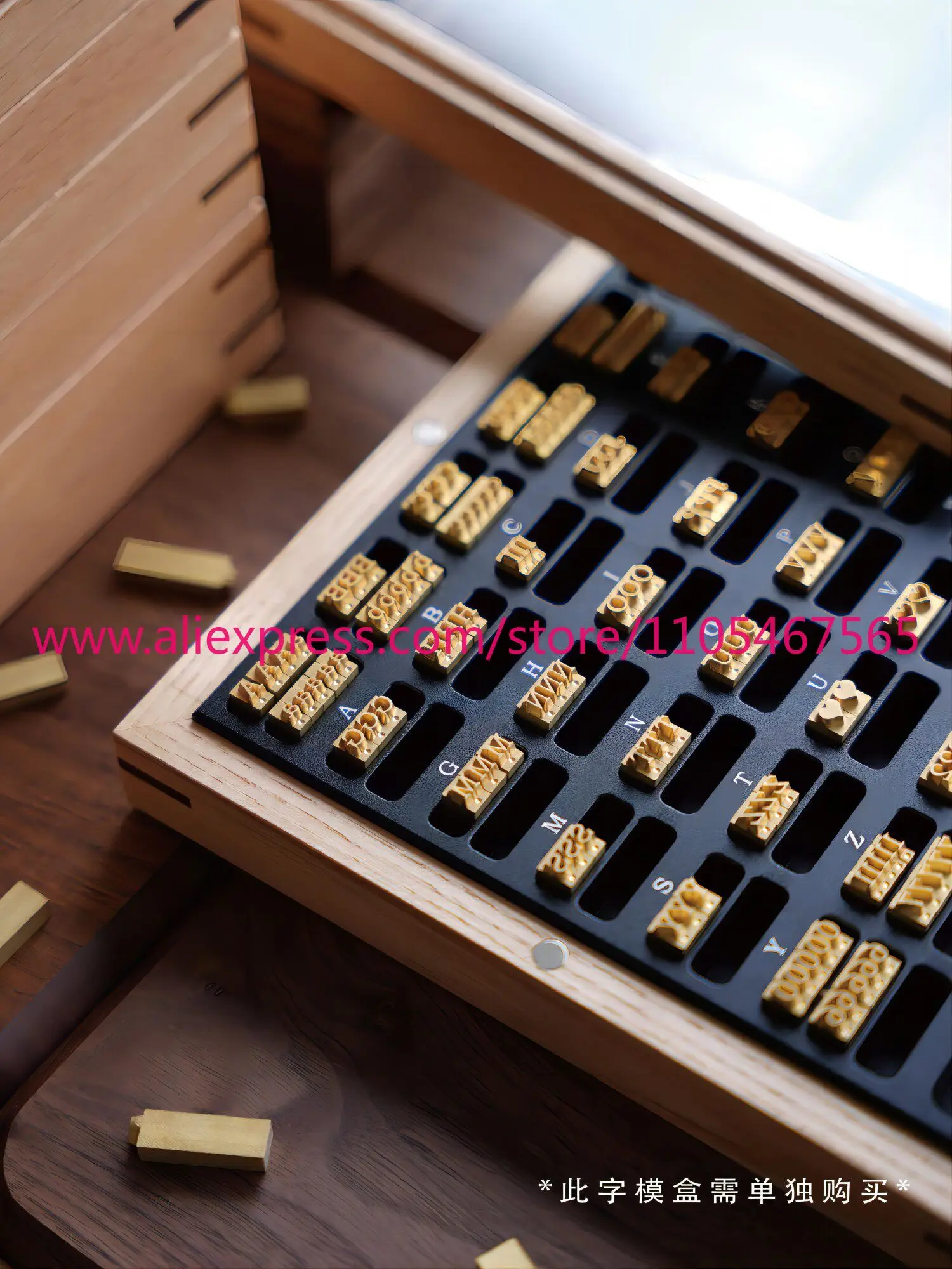 1pcs Small movable type-MAXITA hot stamping machine combination English copper mold handmade leather goods