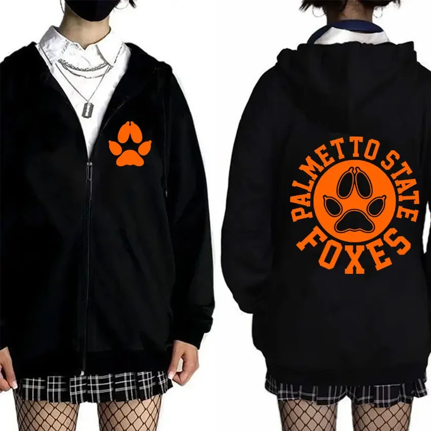 All for The Game The Foxhole Court Palmetto State Foxes Logo جرافيك قلنسوة بسحاب Josten طباعة معطف رجالي موضة زمم هوديس #1