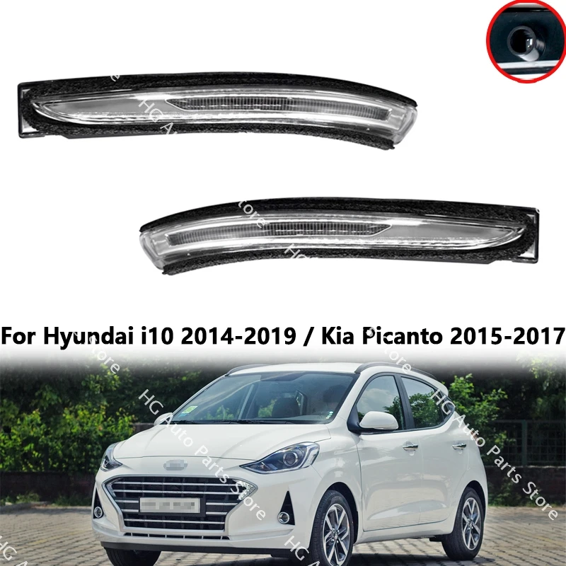 87614B9000 87624B9000 For Hyundai i10 2014-2019 / Kia Picanto 2015-2017 Car Rearview Mirror LED Turn Signal Light Accessories