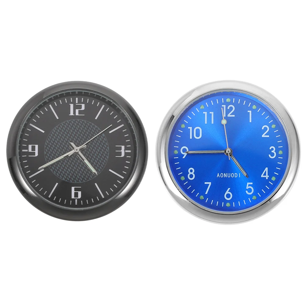 

2 Pcs Auto Clock Mini Dashboard Vehicle Clock Car Adhesive Clock Digital Clock Car Digital Clock Vent Clocks