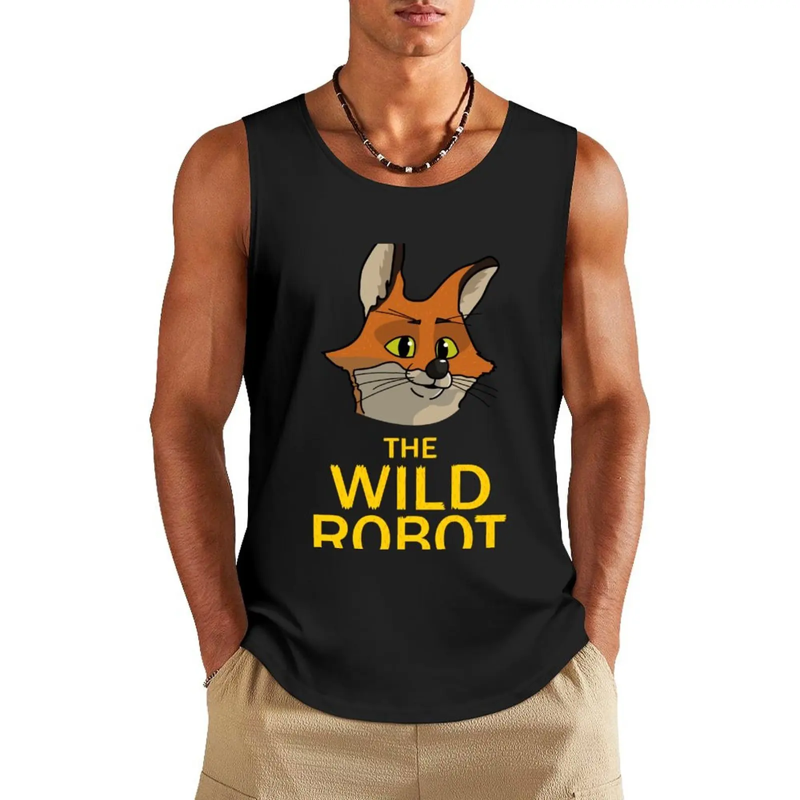 

Fink - The Wild Robot Tank Top gym t-shirts man Short sleeve Vest gym wear men