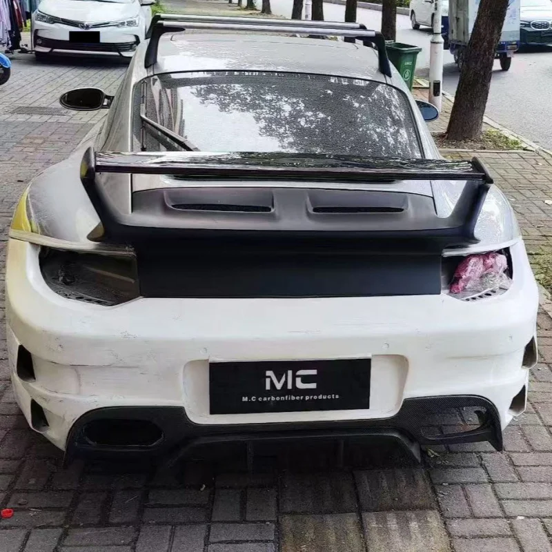 

For Porsche 911 997.2 (2005-2011) Fiberglass Carbon Fiber Rear Lip Bumper Spoiler