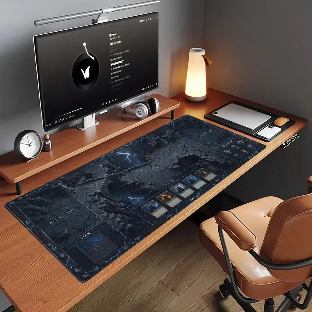 Lightning Ruins Battlefield Desk Mat Smooth Glide For Action Gaming Room Use