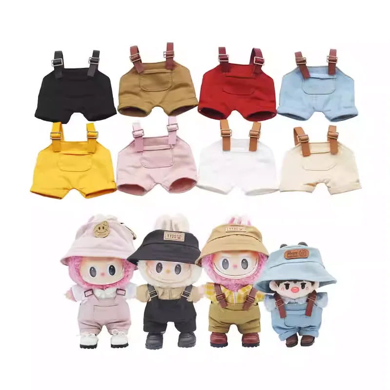 

Colorful Ropa Labubu Outfit Macaron Overalls Doll Accessories Cute Doll Clothes for Collectible Figures