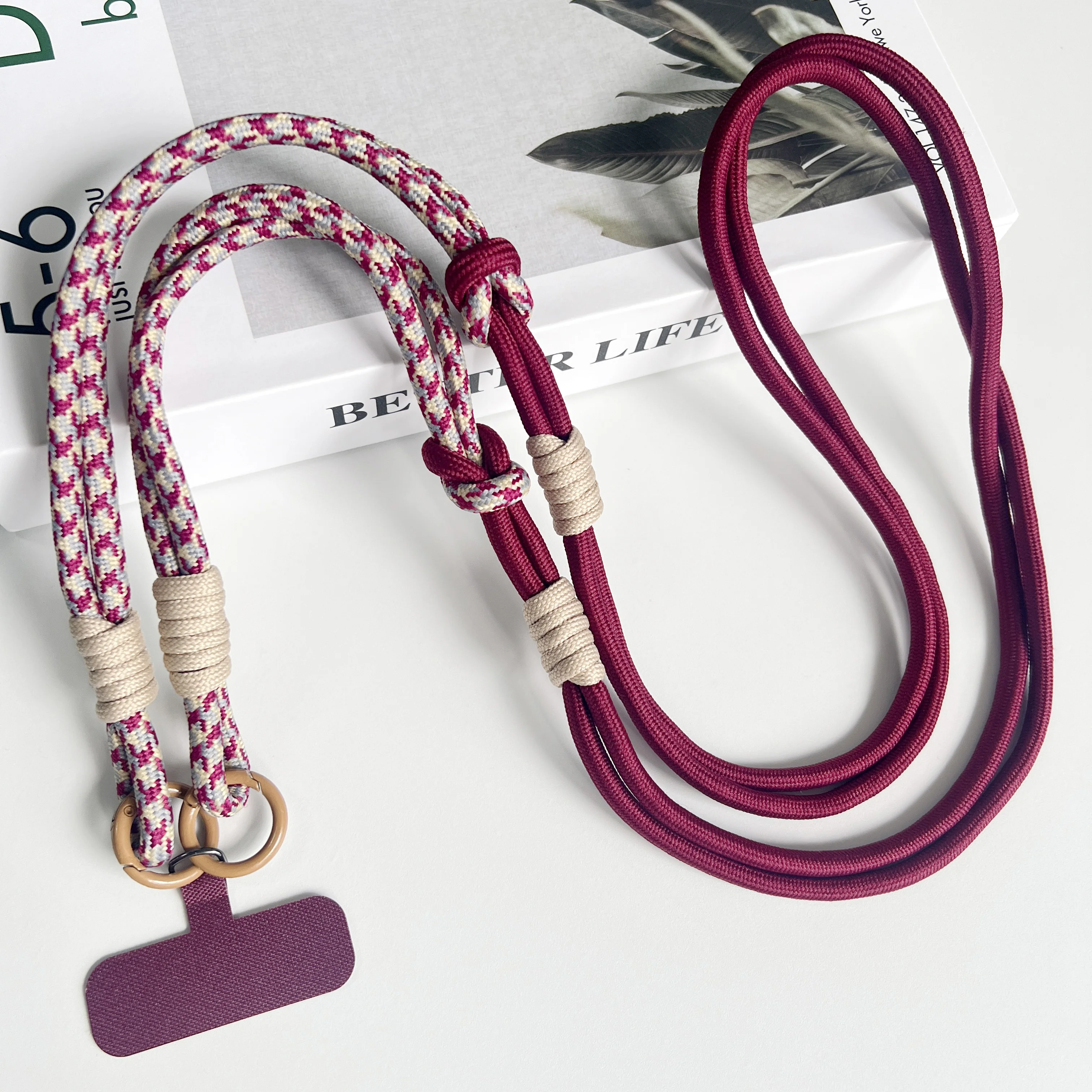 

Personalized Trend Double Color Mobile Phone Universal Lanyard Diagonal Span Long Rope Shoulder Strap Rope Fashion Safety Rope